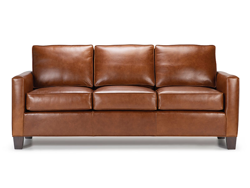 Comfy Brown Leather Sofa
